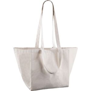 EgotierPro 53004 - Canvas Beach Bag with Dual Handles & Drawstring BAY Natural