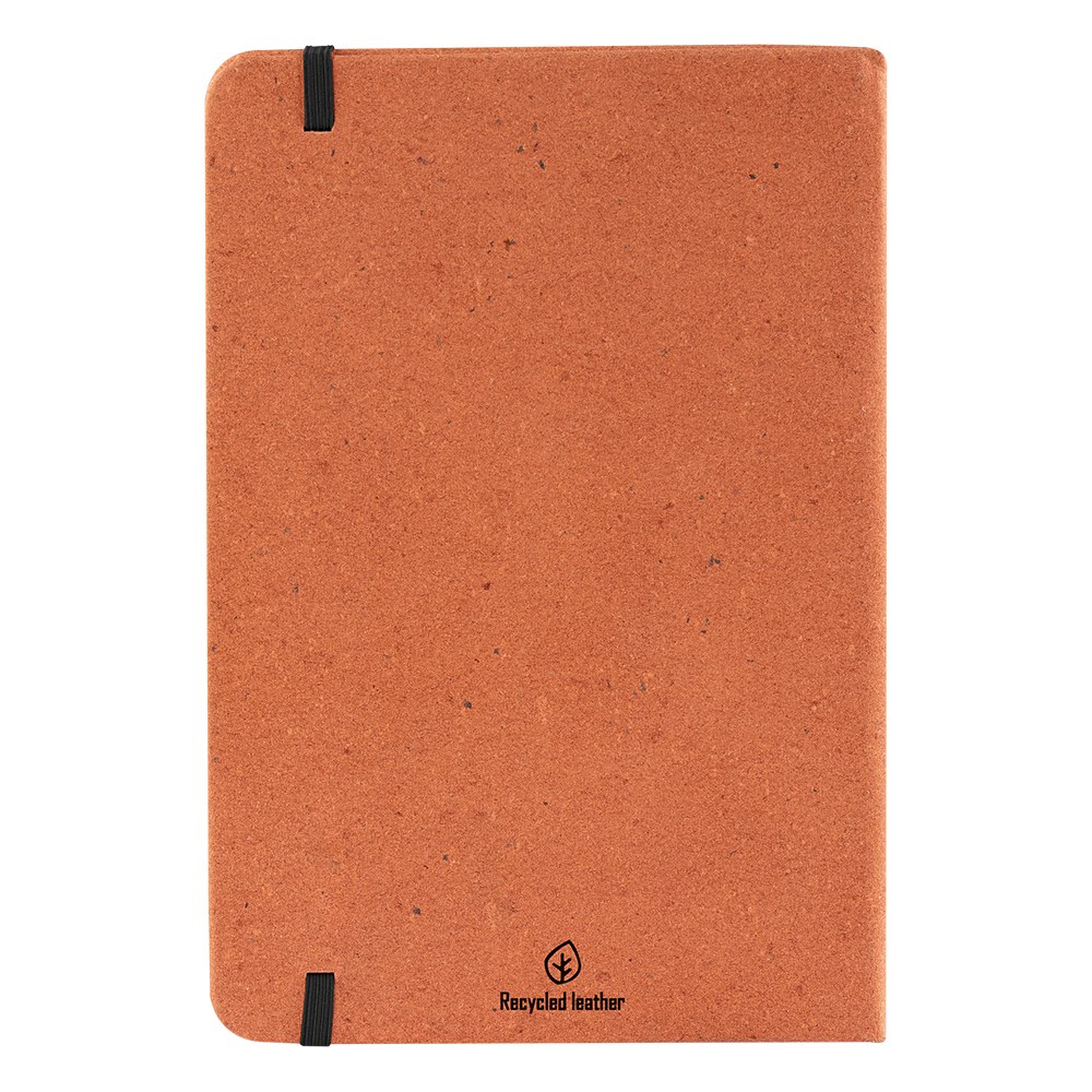 EgotierPro 52579 - Recycled Leather A5 Hardcover Notebook with Bookmark ROGUE