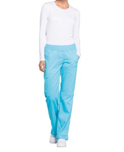 Cherokee CHWWE110 - Ladies’ mid-rise pull-on cargo trousers Turquoise