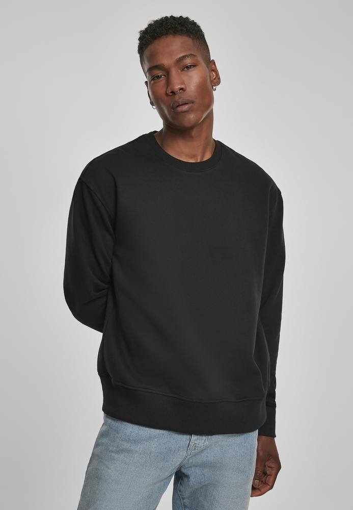 Black round 2025 neck sweatshirt