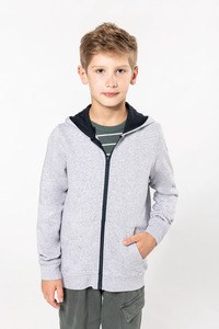 Kariban K486 - Childrens zipped hooded sweatshirt