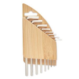 GiftRetail MO6682 - KARUVI Hex key set in bamboo