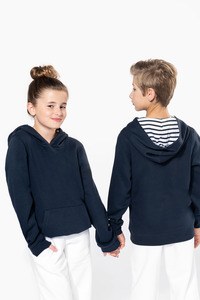 Kariban K4014 - Unisex kids contrast patterned hooded sweatshirt