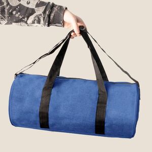 EgotierPro 36031 - 600D Polyester Sports Bag with Reinforced Strap JEANS