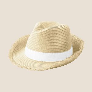 EgotierPro 37016 - Flexible Straw Hat with Fringed Finish RICO