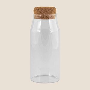 EgotierPro 52019 - Borosilicate Bottle with Cork Cap LUCENT